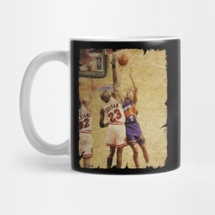 Kevin Johnson vs Michael Jordan in The 1993 NBA Finals Mug